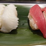 寿司 魚がし日本一 - えんがわとマグロ 