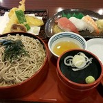 まるまつ - すし天ざるランチ698円