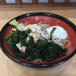 そばの神田 東一屋 - アサソバビンボー！  
      冷やし朝そば＋肉！