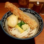 難波千日前 釜たけうどん - ちく玉ぶっかけ（中）、（ちくわ天・たまご天）