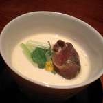 三文銭 - クリーミーなアンチョビ茶碗蒸し