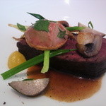 ユニッソン デ クール - 厚岸蝦夷鹿　ソース･ポワヴラード　ムカゴと銀杏