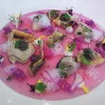 ユニッソン デ クール - 冬の貝と紫キャベツのコントラスト