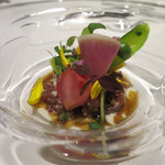 馬刺しのタルタル 春野菜