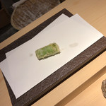 天ぷらあら木 - アスパラ根本