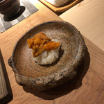 天ぷらあら木 - ウニ（鮨）