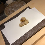 天ぷらあら木 - 子持ちシャコ