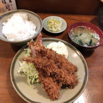 とんかつ 大吉 - エビフライ定食 1,350円