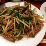 中華料理 大福楼 - 大福楼　ニラレバ炒め+唐揚げ定食