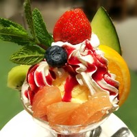 洋食 麦星 by グリル満天星 麻布十番 日本橋髙島屋店 - フルーツパフェ(税込み８６０円)