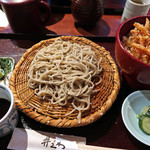 井ざわ - 小天丼とざる蕎麦のセット　1200円