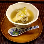 竹屋町 三多 - アワビと海老芋の葛仕立て.JPG