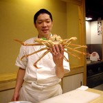 竹屋町 三多 - ご主人と香住の蟹.JPG
