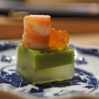 鮨 しゅんぺい - えんどう豆の豆腐
                    車海老 いくら