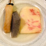 おかめ - コロ、こんにゃく、しょうが天