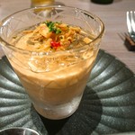 L'Agréable Esprit de GAMIN - パプリカのムースとじゅんさい野菜のコンソメジュレ