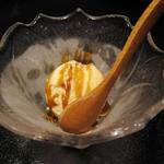 銀座みやま - ⑯甘味：黒蜜バニラアイス
