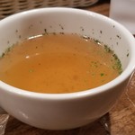 ハヤシ屋中野荘 - ナポリタンの付属スープ