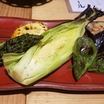 Tahara - 夏野菜盛り(ヤングコーン/ゴーヤ/なす/ズッキーニ/万願寺とうがらし)(1100円)