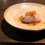 焼き鳥 とりら - 白レバー胸昆布〆巻き