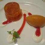 食楽館 - 柿のゼリーとシャーベット