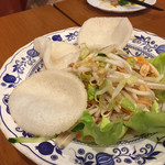 ベトバル - 私のお気に入り。ミミガーのサラダ。揚げ煎餅と一緒に食べると最高！