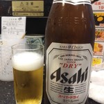 独楽寿司 - 瓶ビールはスーパードライ中瓶480円