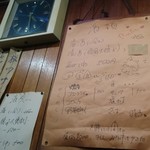 メニューの多くは不在