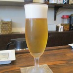 旬彩 天ぷら 心来(しんら） - 生ビール 650円。　　　　　2019.05.20