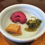 旬彩 天ぷら 心来(しんら） - 香の物。　　　　　2019.05.20