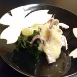 竹鮨 - イカゲソの酢味噌和え。兄が食べたけど美味しいと言ってました。