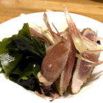 オー プティ ブション - 鰹と鶏胸肉のタタキ（お通し）