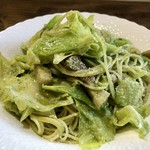 ナガタ店 - 自家製パンチェッタと自家製ジェノベーゼのパスタ