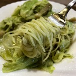 ナガタ店 - 自家製パンチェッタと自家製ジェノベーゼのパスタ