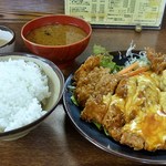 ハイライト食堂 - ジャンボチーズチキンカツ定食（720円）