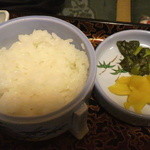 活魚料理八木亭 - 御飯と漬物