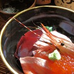 豐洲市場直送的生鱼片盖饭
