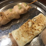 Sumibikushi yakiyakitom masanosuke - ささみワサビ150円と豚バラキムチーズ180円