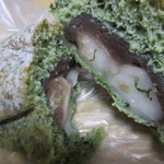 パン工房 こむぎ堂 - 白玉よもぎあんぱん、カット