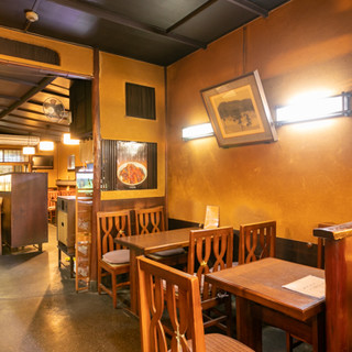 The interior of the restaurant is charming, reminiscent of an eel's sleeping place.