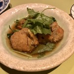 京都石塀小路豆ちゃ - れんこんまんじゅうの生姜あんかけ