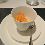 リストランテ カノフィーロ - 水牛のモッツアレラとトウモロコシ、ウニ