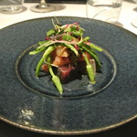 リストランテ カノフィーロ - カツオのクルード　新玉ねぎとトマトのソース