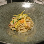 リストランテ カノフィーロ - 北寄とズッキーニのアーリオオーリオ　スパゲッティ
