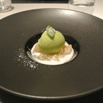 リストランテ カノフィーロ - ライムとバジリコのソルベ　ココナッツのスープとグレープフルーツ