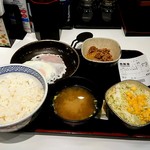 吉野家 - ハムエッグ牛小鉢定食