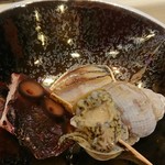 くりや - 鰊焼、煮ダコ、磯つぶ