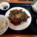 福来飯店 - 日替わりランチ（レバニラ定食）630円
