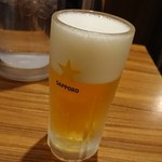 麺屋 武一 - 生ビール    480円