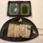 鰻はし本 - 横山さんの鰻の6番仔のひと口白焼串